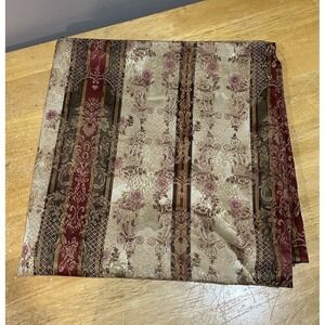 Croscill Multicolor Floral Stripe Tapestry Brocade Fabric Shower Curtain 72x70"‎